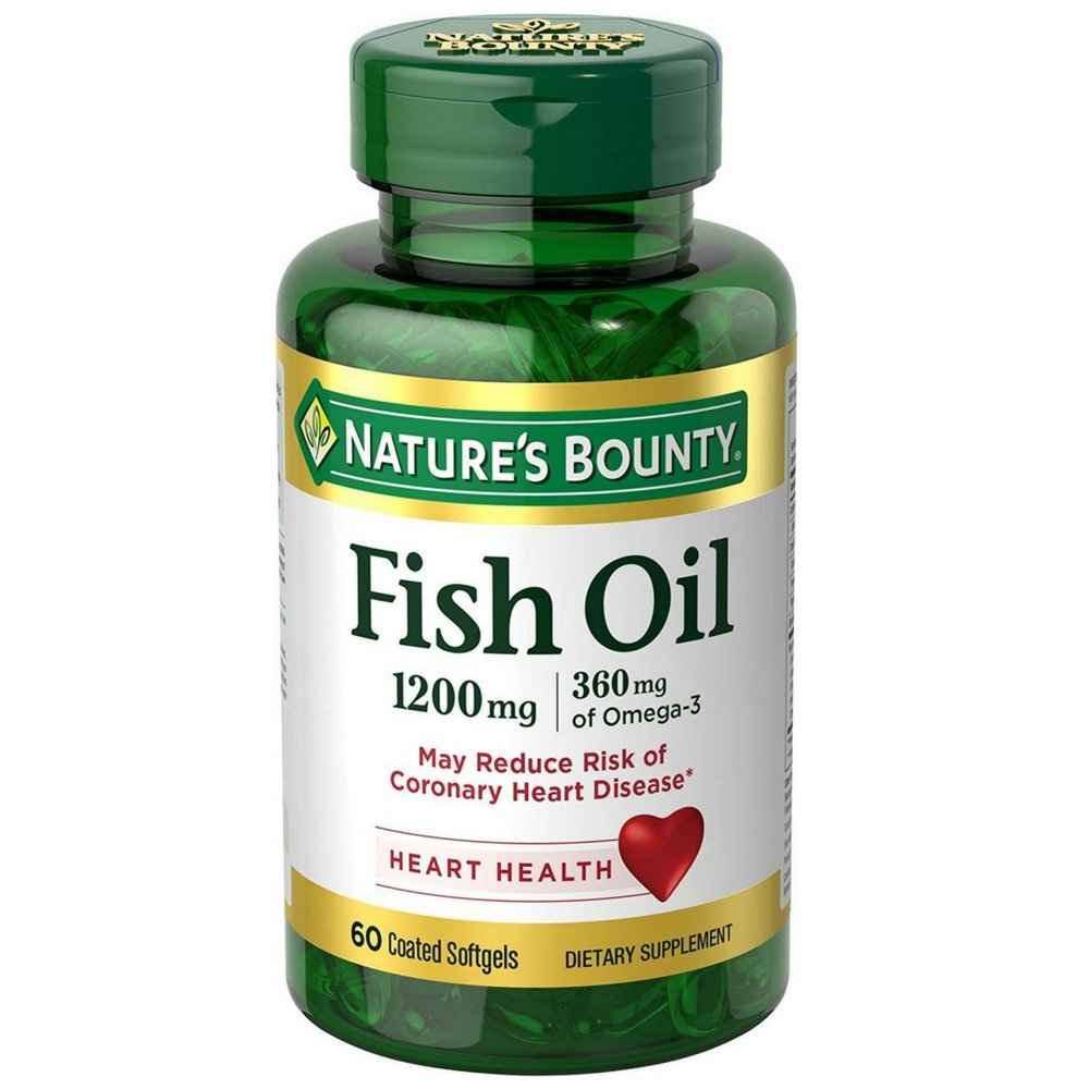 Nature's Bounty Fish Oil Softgels 1200mg, 120 Softgels