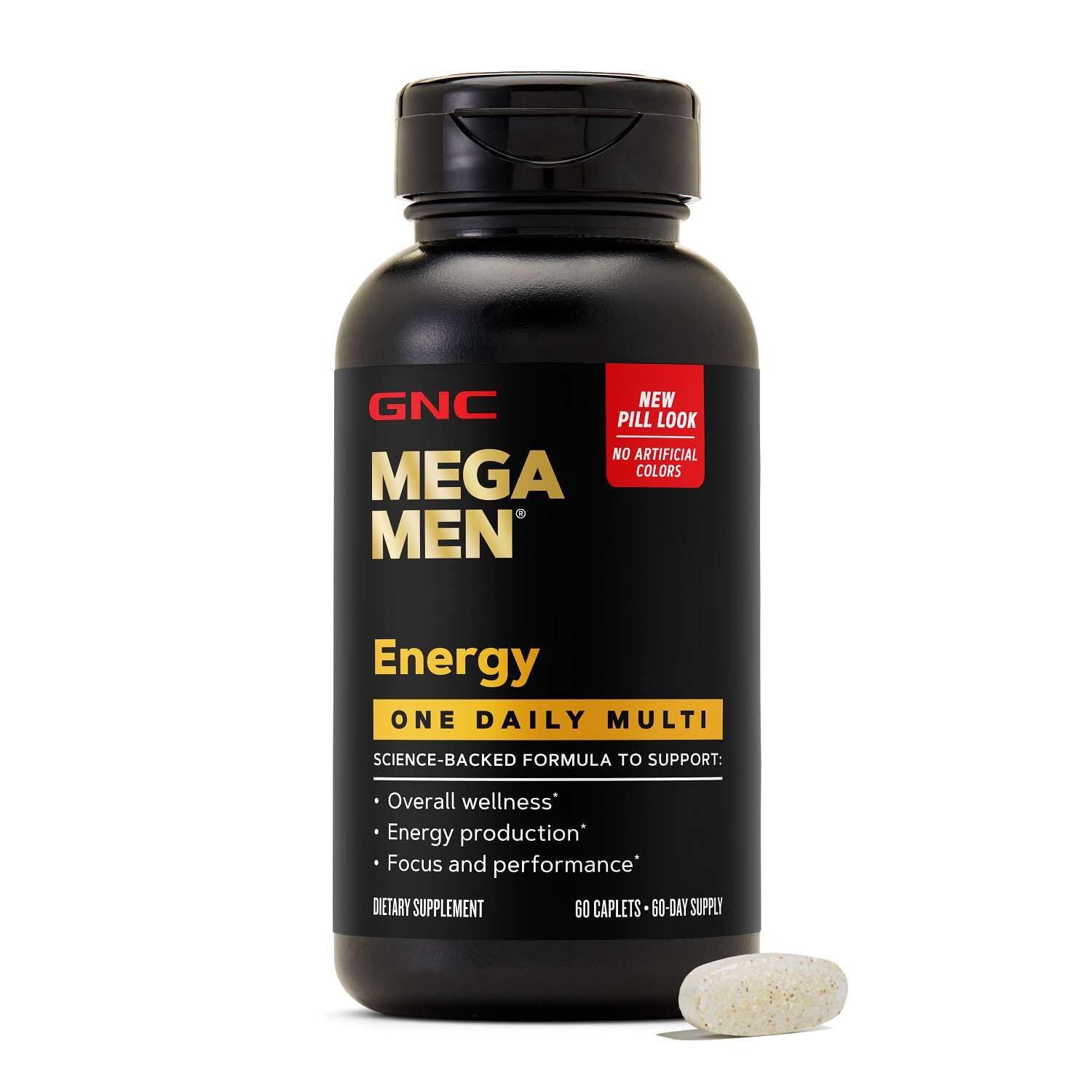 GNC Mega Men One Daily Energy & Metabolism for Men Caplets 60