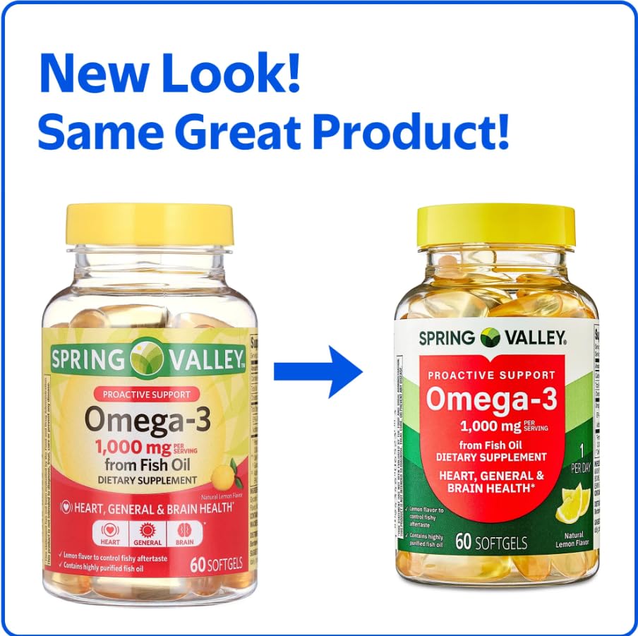 Generic Omega-3 from Fish Oil 1000 mg EPA + DHA Capsule, 60 Count