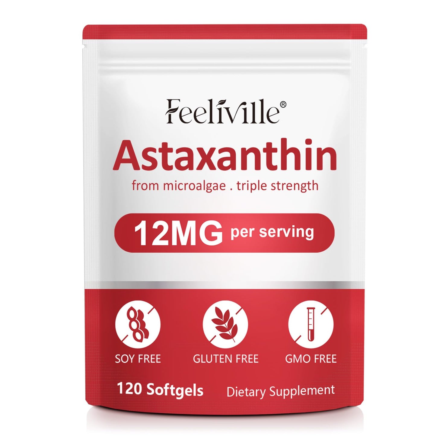QZFICNJY Astaxanthin Supplements 12mg Softgels 120