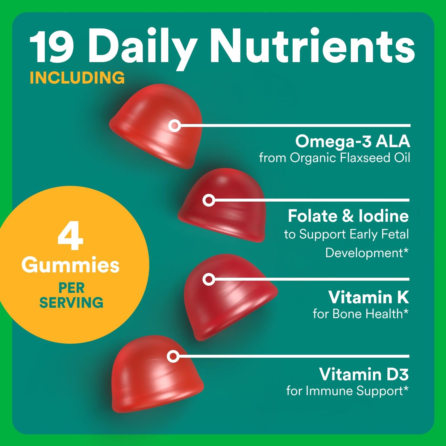 SmartyPants Organic Prenatal Vitamins for Women Multivitamin Gummies, 1 Count