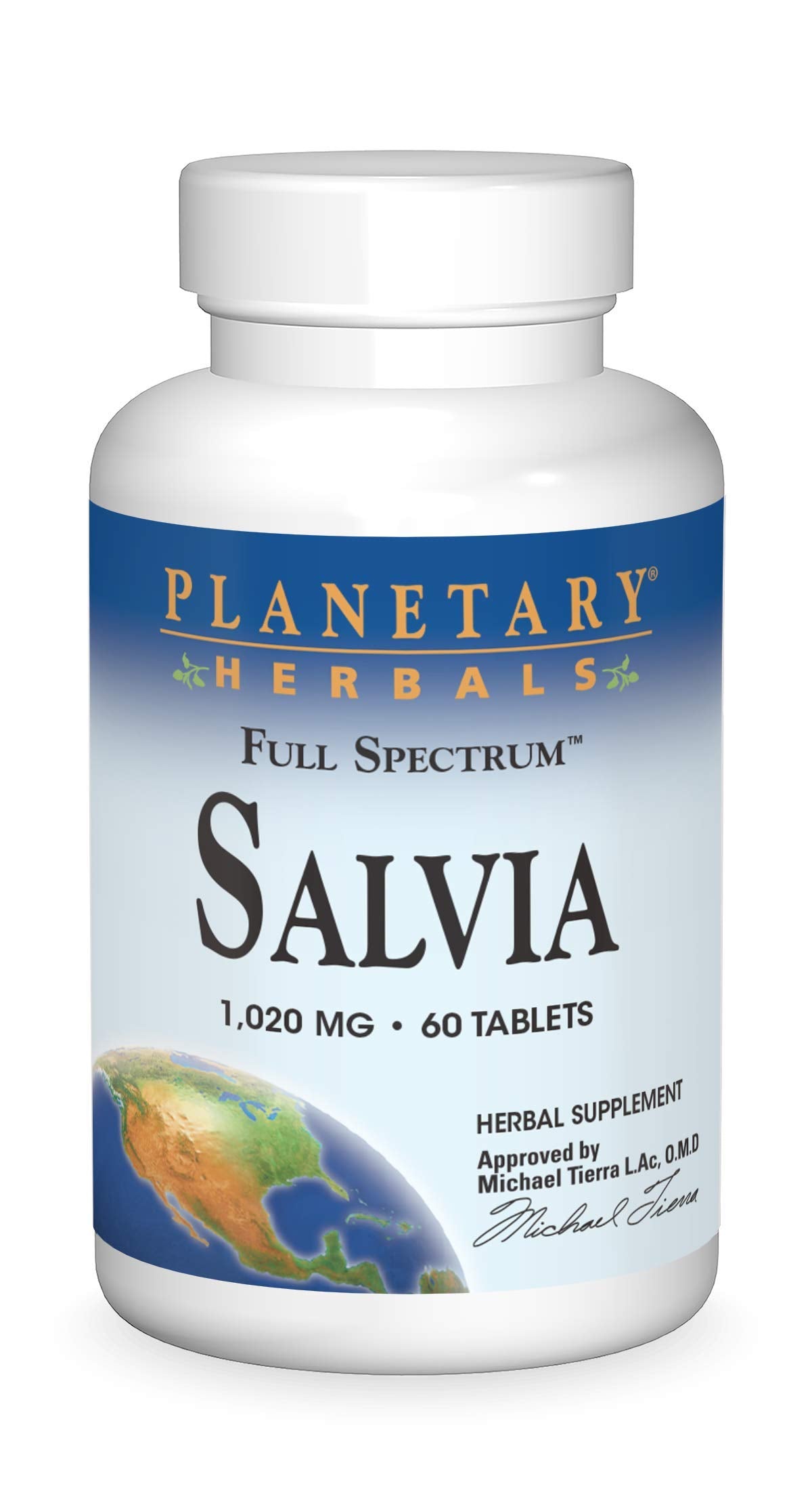 Planetary Herbals Salvia with MSV Tablets, 60 Count