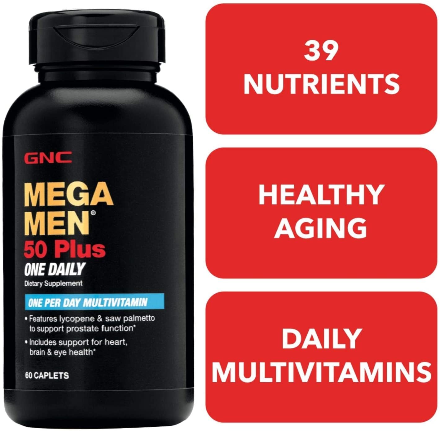 GNC Mega Men 50 Plus One Daily, 60 Capsules