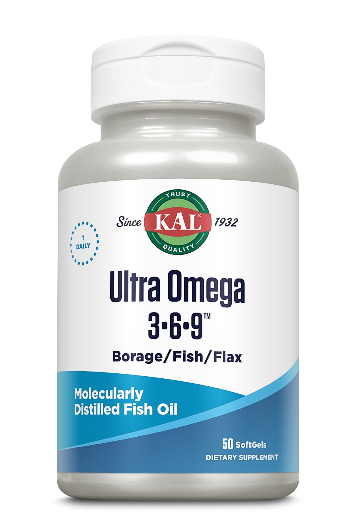 KAL 1200 Mg Ultra Omega 3-6-9 Softgels 50 Count