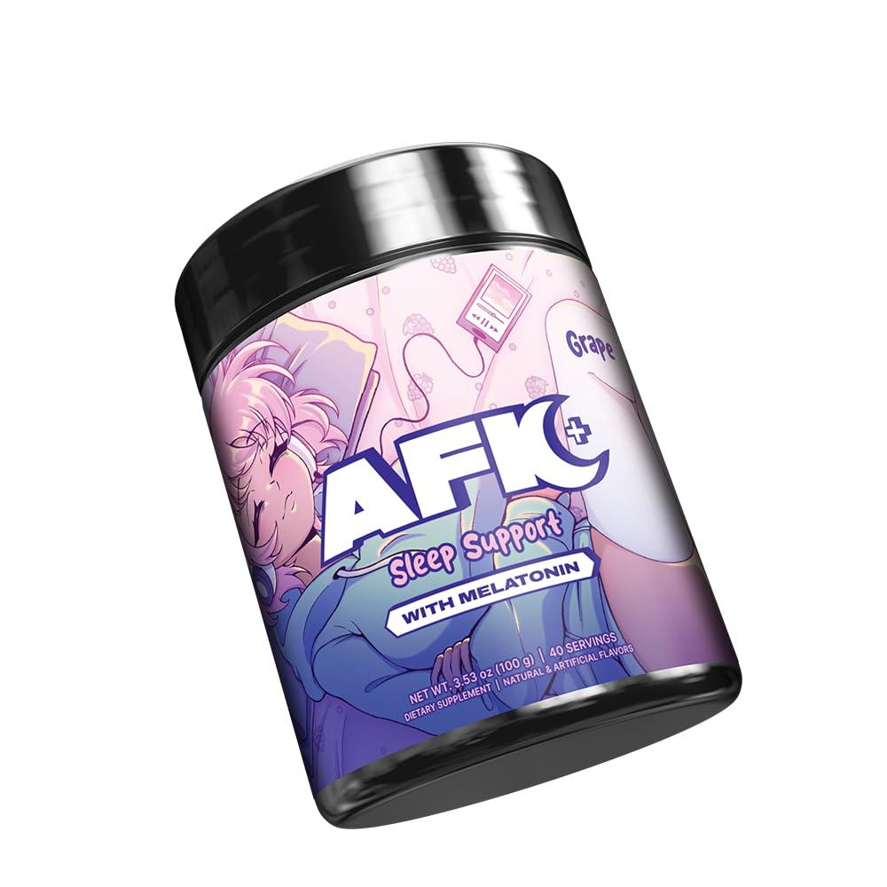 Gamer Supps AFK+ with Melatonin Grape Powder, 3.53 oz