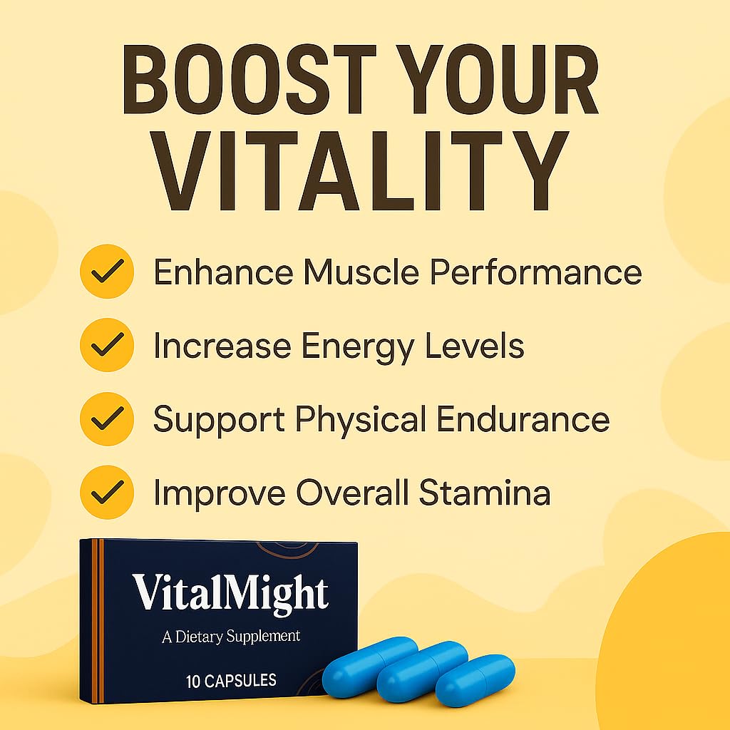 Vital Might Sports Nutrition for Improved Performance, Energy and Endurance Caplet, 10 Count