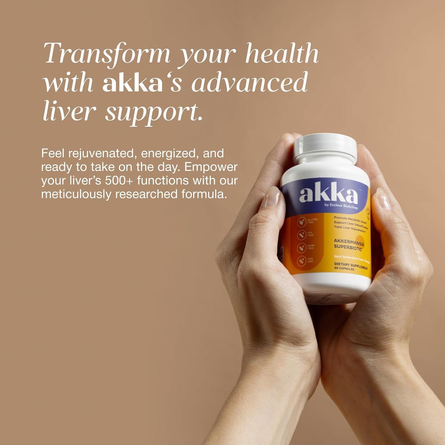 AKKA Akkermansia Probiotic Liver Cleanse Detox & Repair 240 Capsules