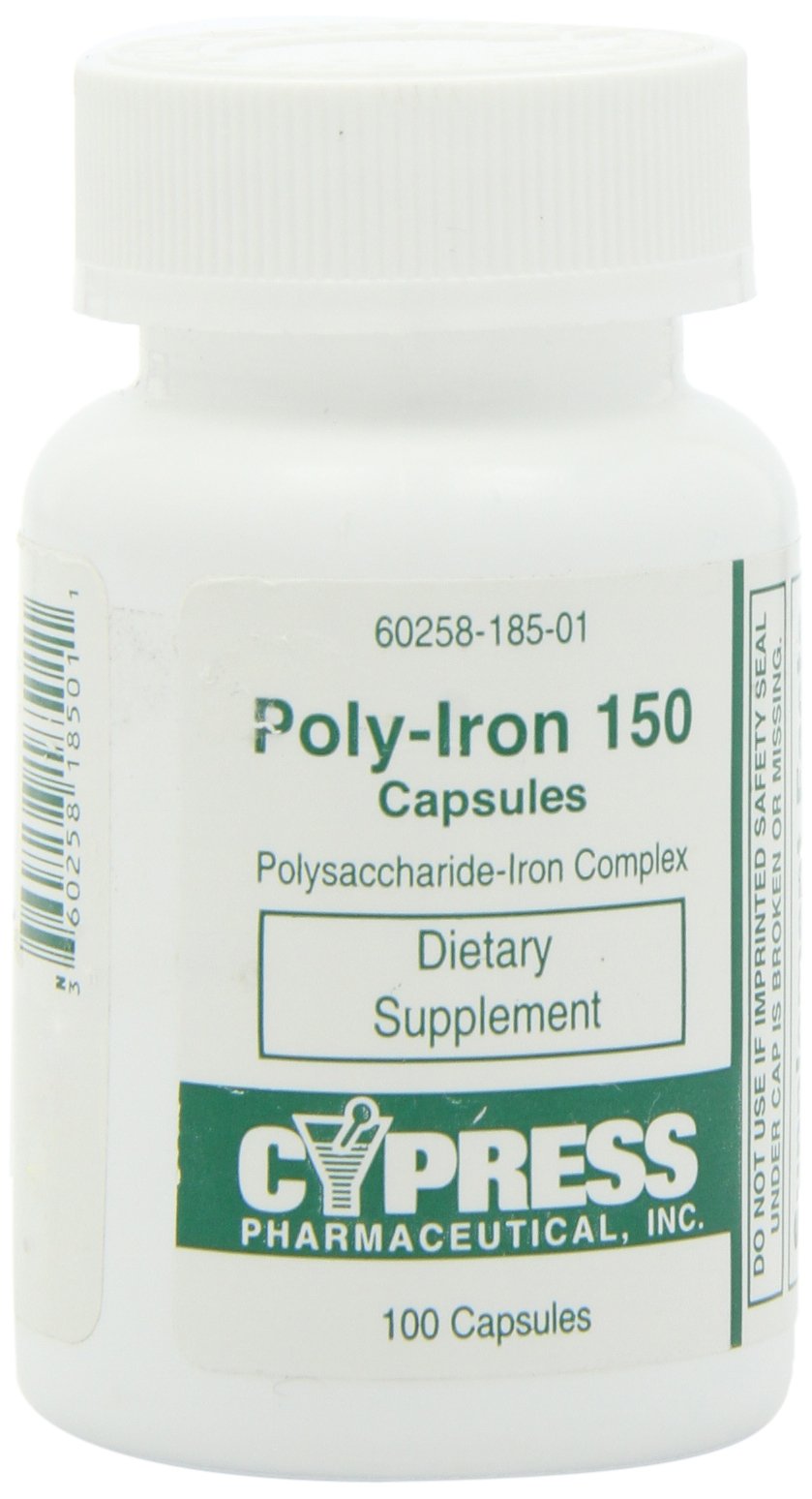 HIBROU Poly Iron Capsules 150 mg, 100 Capsules