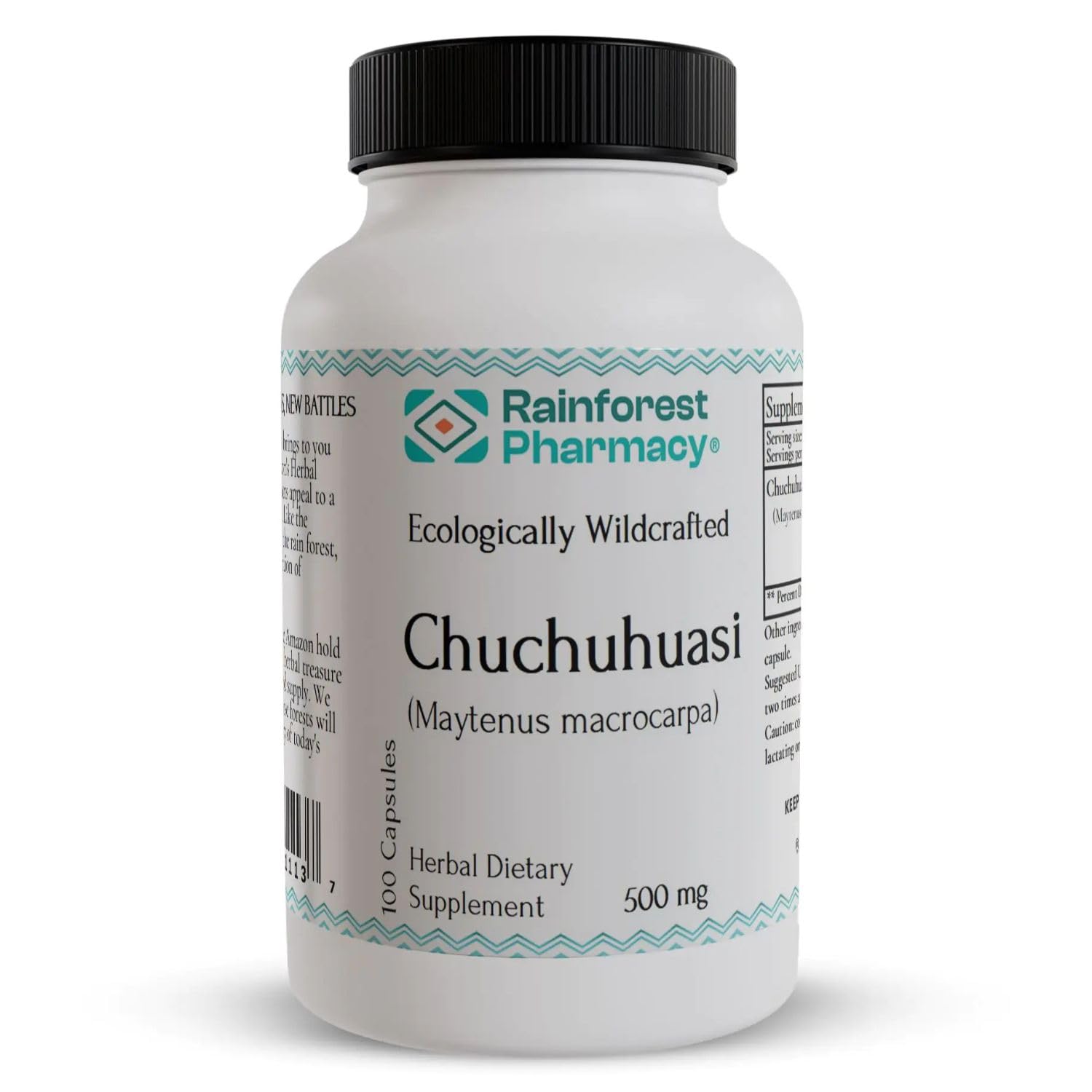 Rainforest Pharmacy Chuchuhuasi Herbal Supplement Capsules, 100 Count