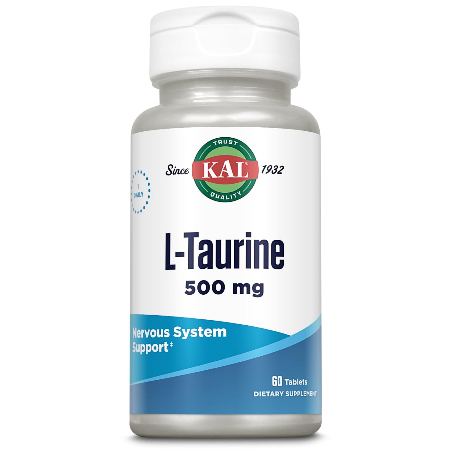 KAL L-Taurine 500 mg Tablets, 60 Count