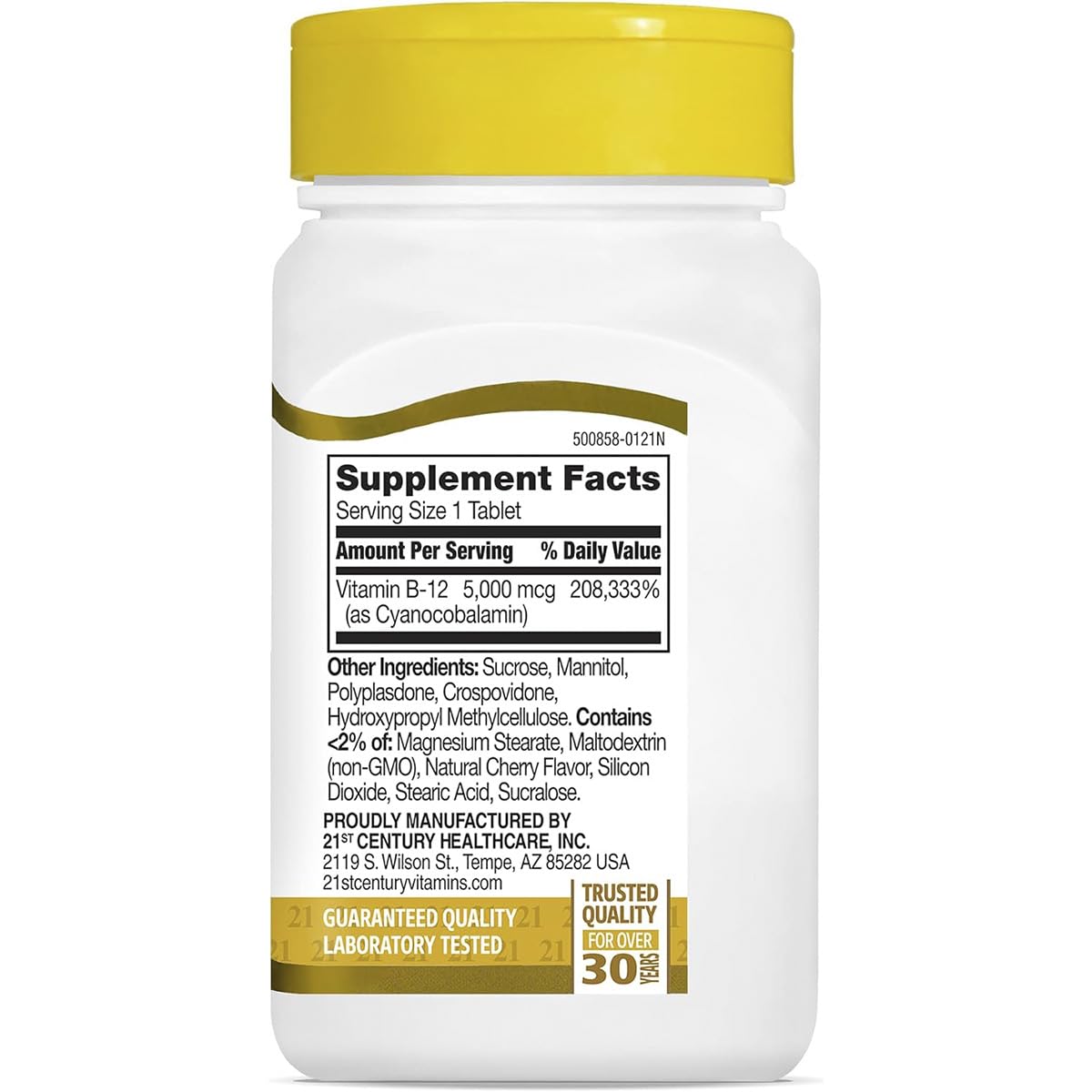 21st Century Vitamin B-12 5000 mcg Tablet, 1 Count