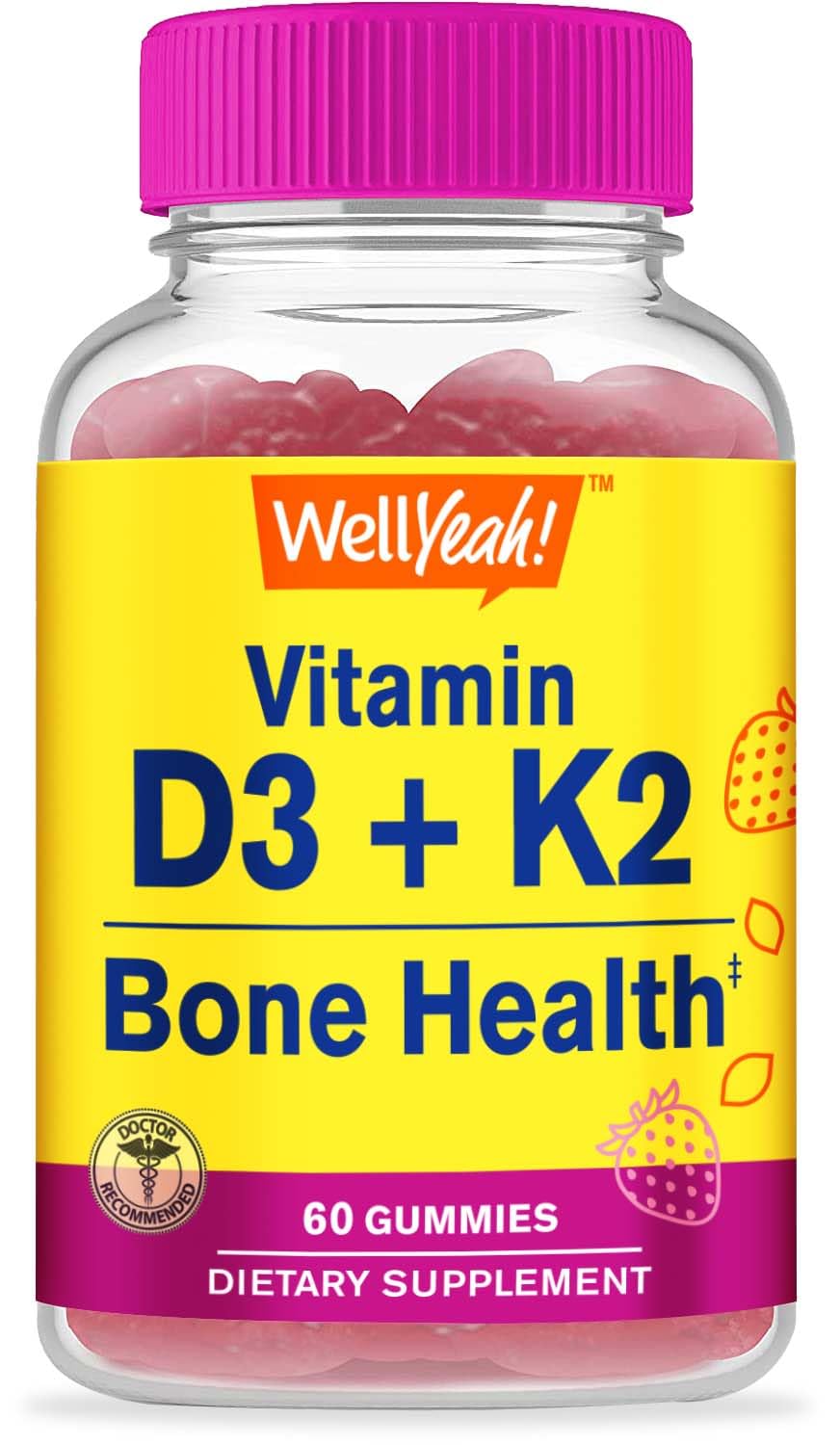 WellYeah Vitamin D3 + K2 Gummies 60 Gummies