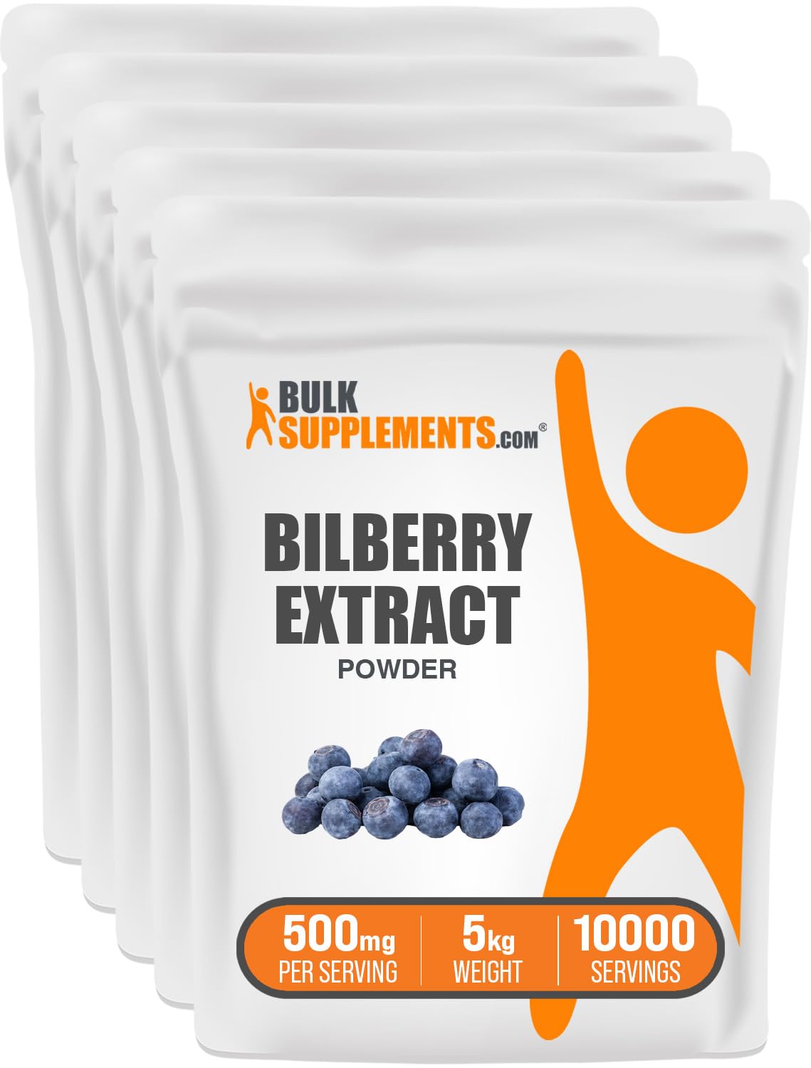 BulkSupplements Bilberry Extract Powder Pack of 5