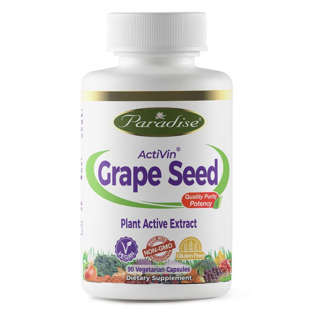 Paradise Herbs Activin Grape Seed with Amla Capsule, 90 Count