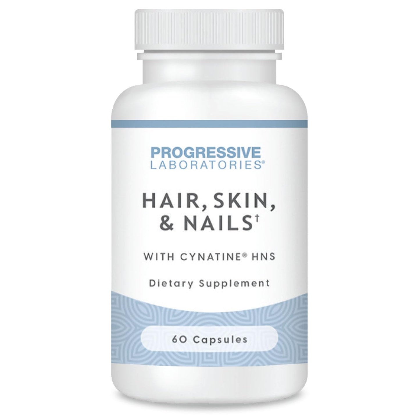 Progressive Laboratories Hair, Skin & Nails Supplement with Cynatine HNS & TRAACS Minerals, 60 Capsules