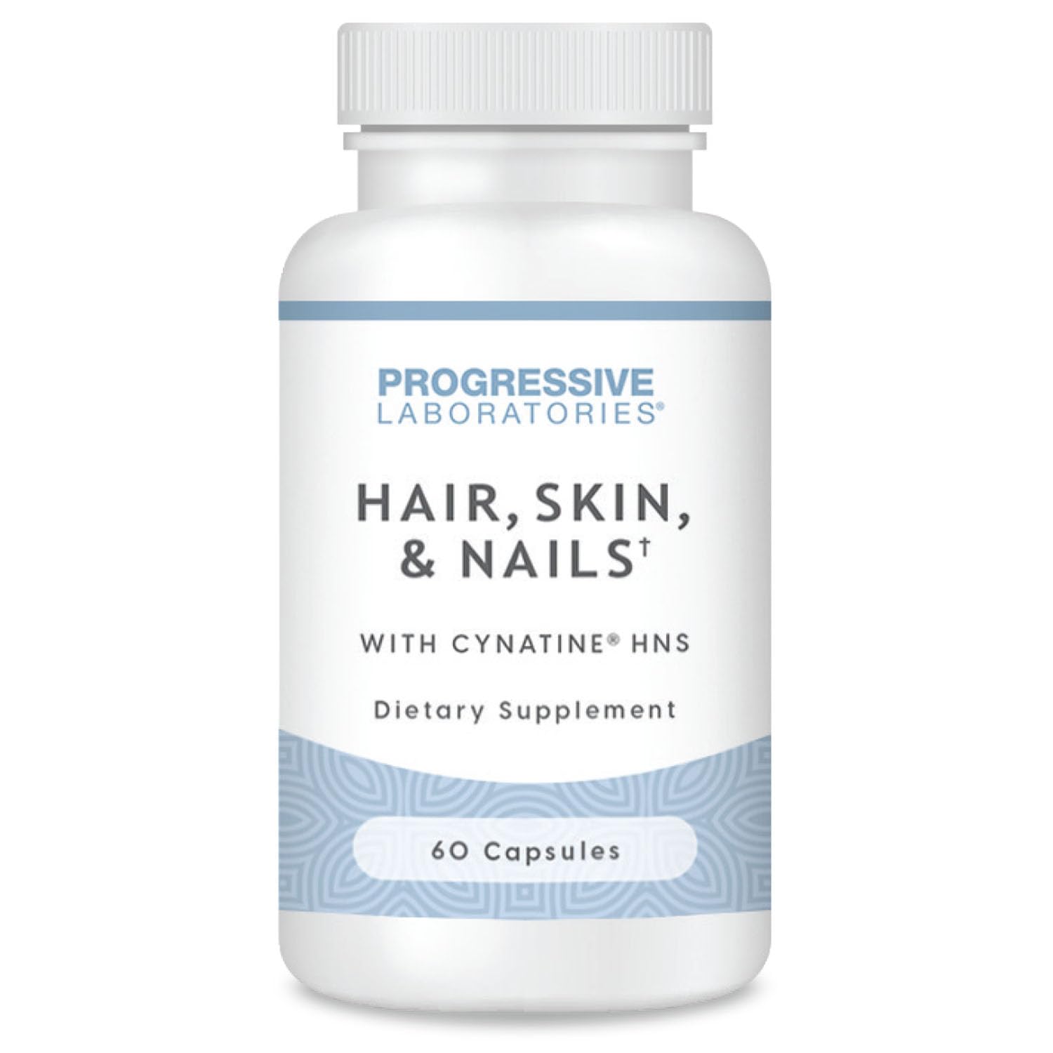 Progressive Laboratories Hair, Skin & Nails Supplement with Cynatine HNS & TRAACS Minerals, 60 Capsules