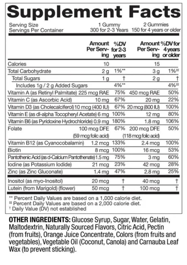 Generic Children's Multivitamin Gummies 300 Ct