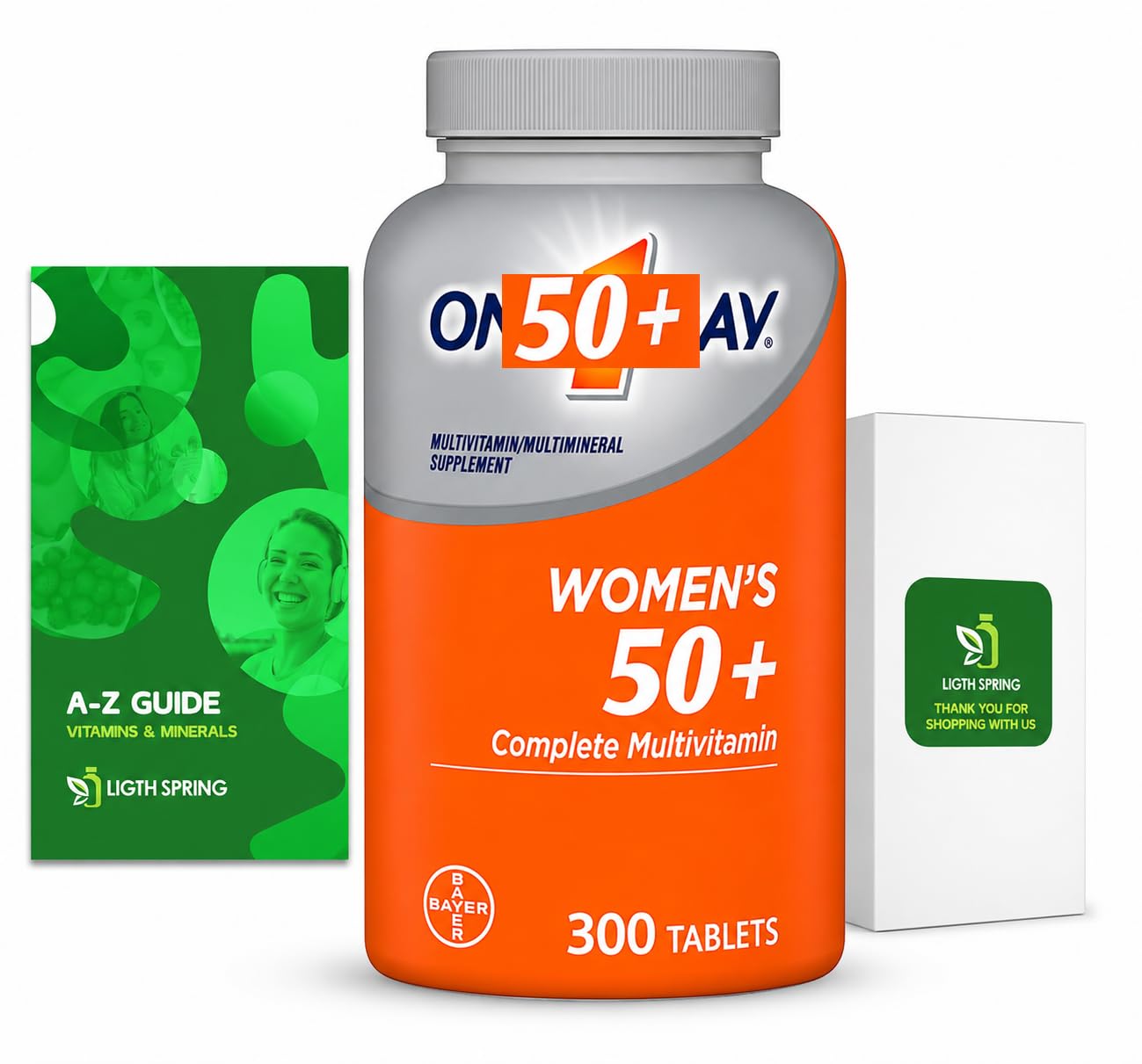 LightSpring Women's 50+ Multivitamin Tablet 300 Count
