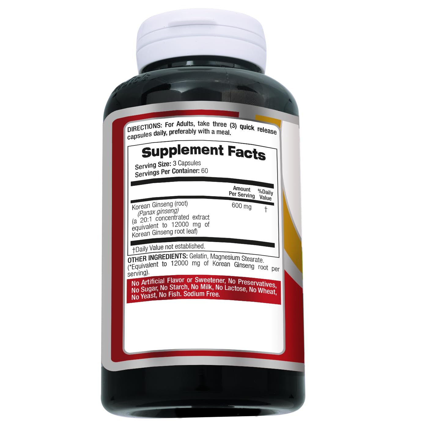 FITO MEDIC'S Korean Ginseng Root Panax Ginseng Capsules 180 Capsules