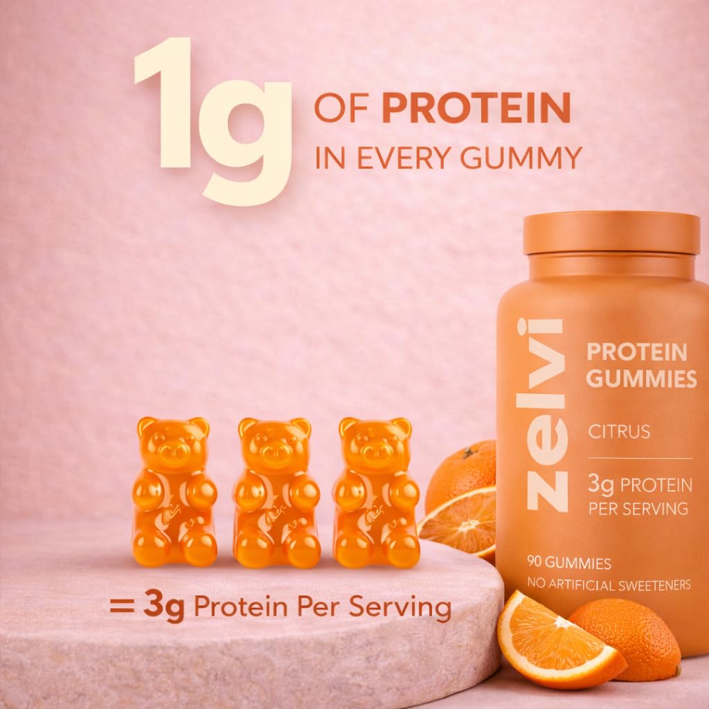 Zelvi Plant-Based Protein Gummies 90 Gummies