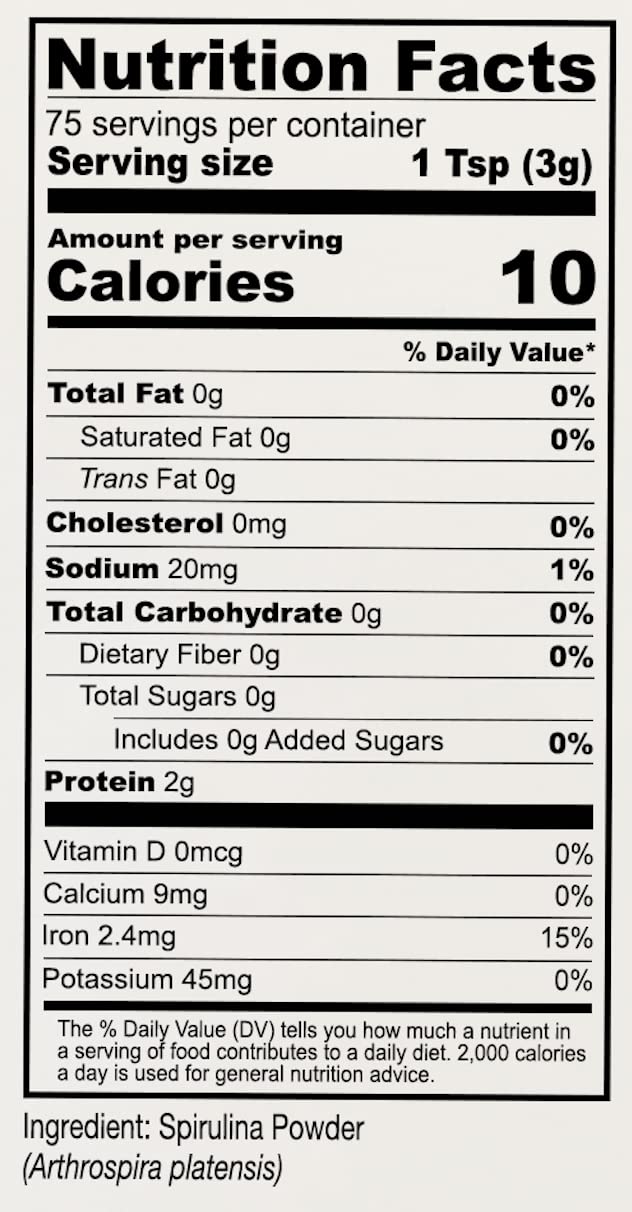 Anthony's California Spirulina Powder 8 oz