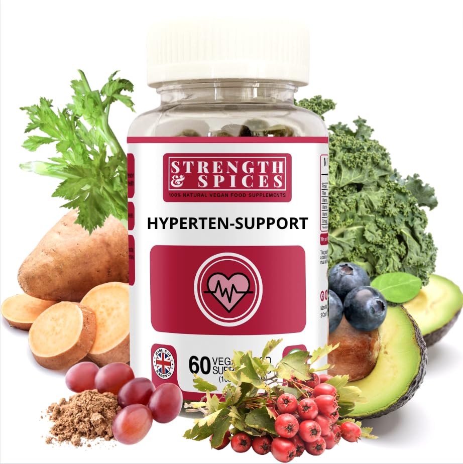 Strength & Spices Hypertensupport 100% Natural Immune System & Heart Health Supplement, 60 Capsules