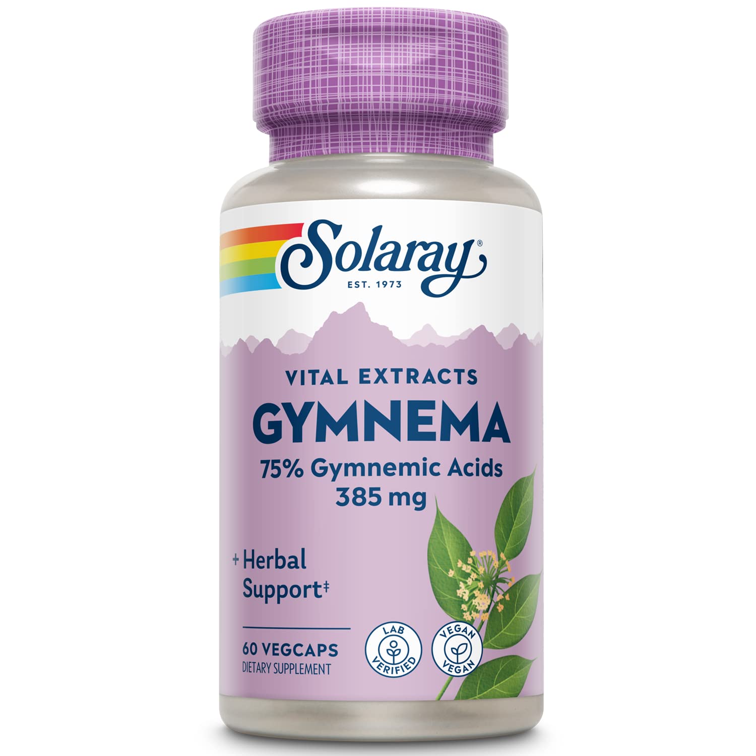 SOLARAY Gymnema Leaf Extract 385 mg Capsules, 60 Count
