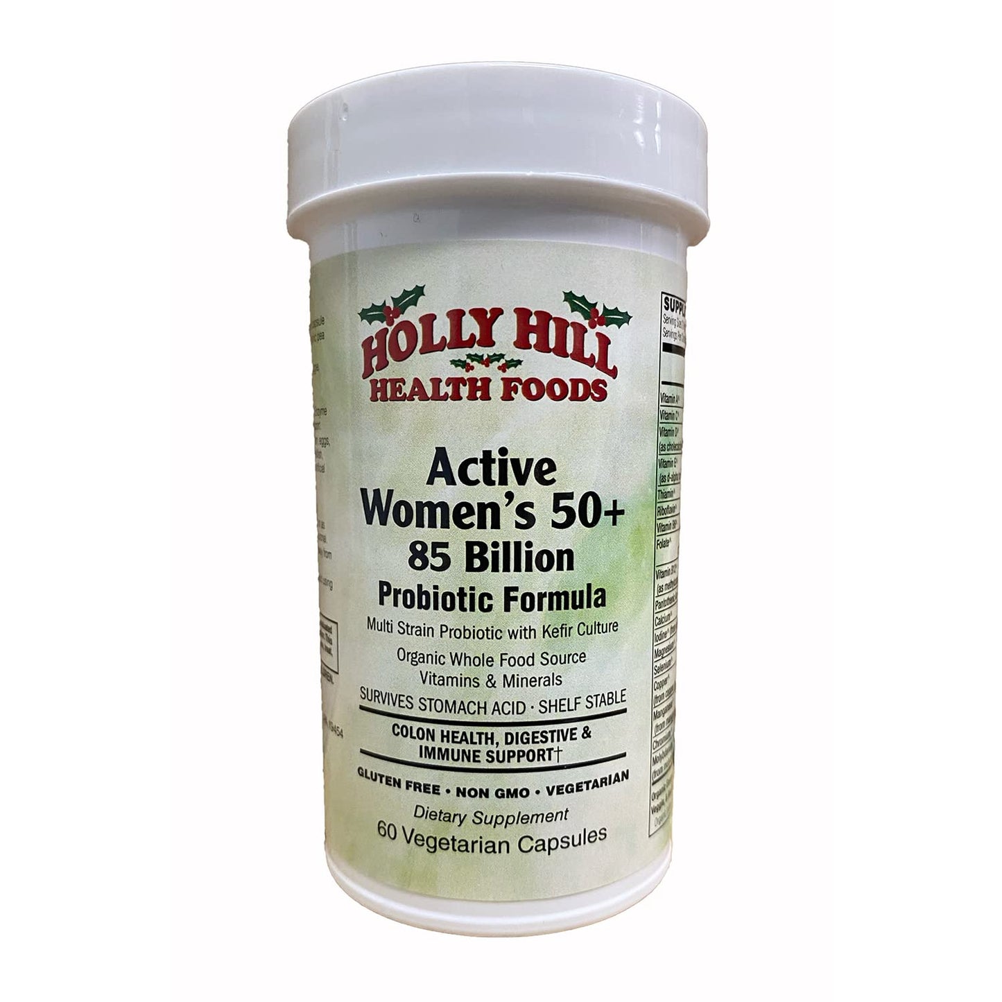 Holly Hill Health Foods Active Women's 50+ 85 Billion Probiotic Formula Capsule 60 Count