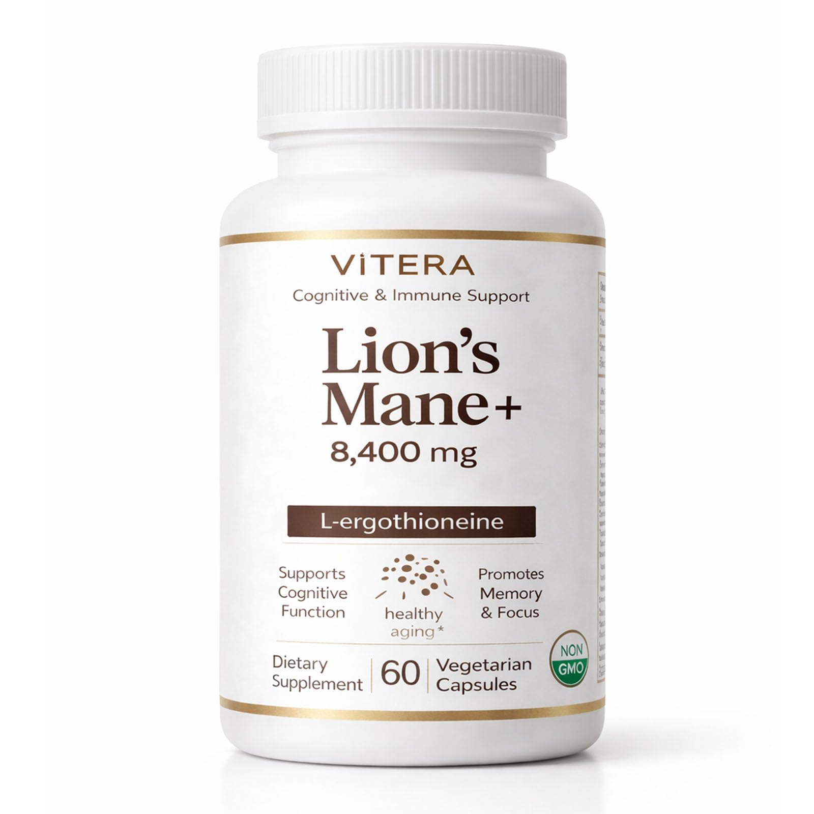Jfsyb Vitera Lions Mane Mushroom & L-Ergothioneine Capsules, 1 Count