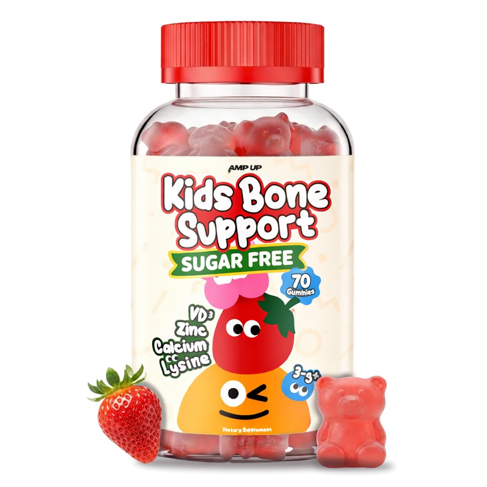 AmpUp Sugar Free Growth Supplement for Kids & Teens Gummy, 70 Count