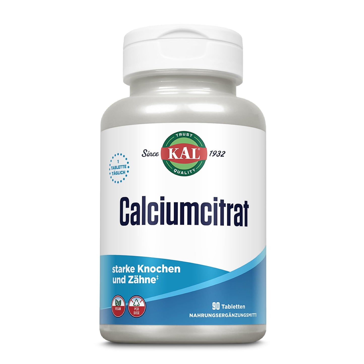 KAL Calcium Citrate 1000 mg Tablets, 90 Count