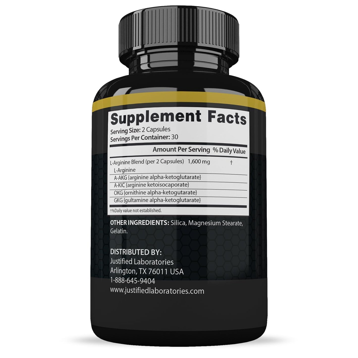 Justified Laboratories Vigor Now Max 1600MG Men's Health Formula, 60 Capsules