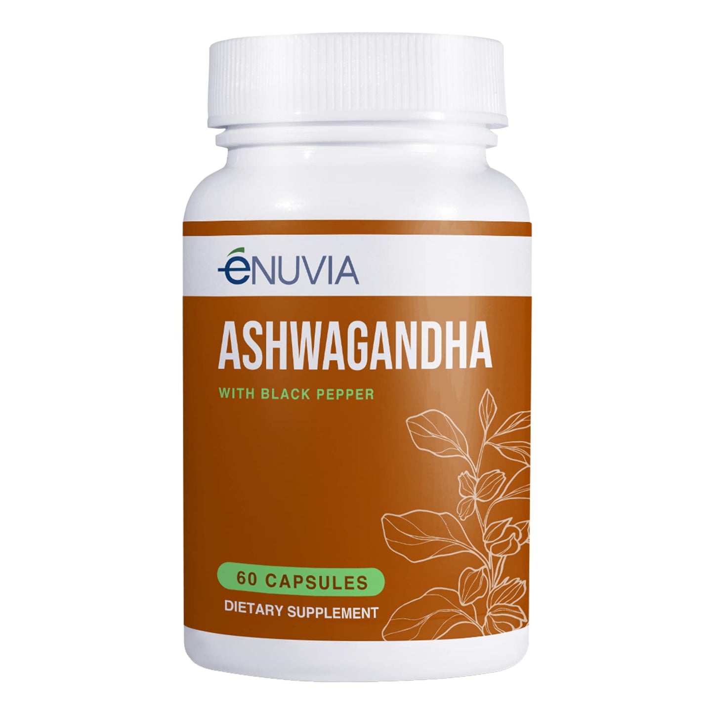 Enuvia Ashwagandha Supplement Capsules 60 Count