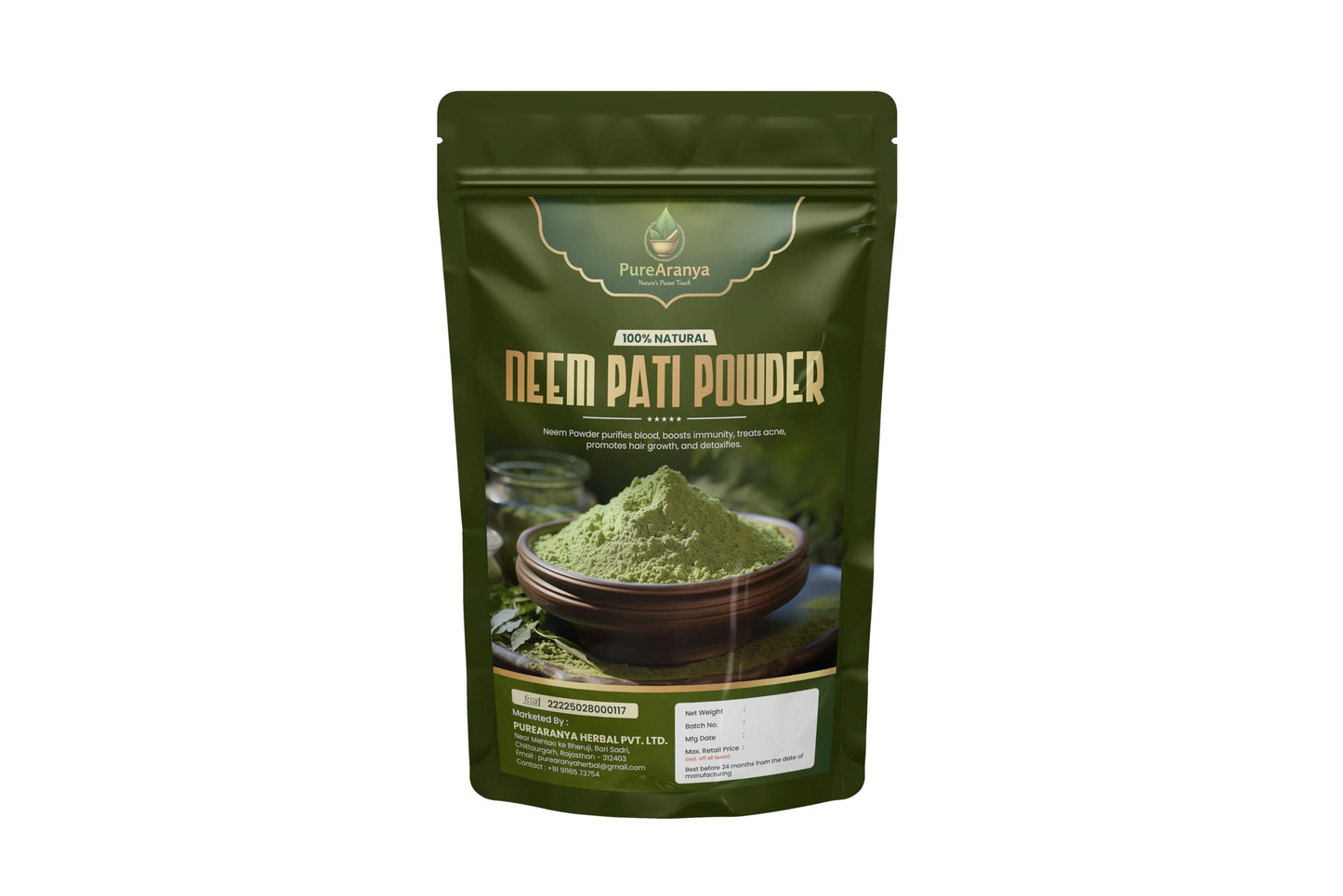 PureAranya Neem Leaf Powder, 4 oz