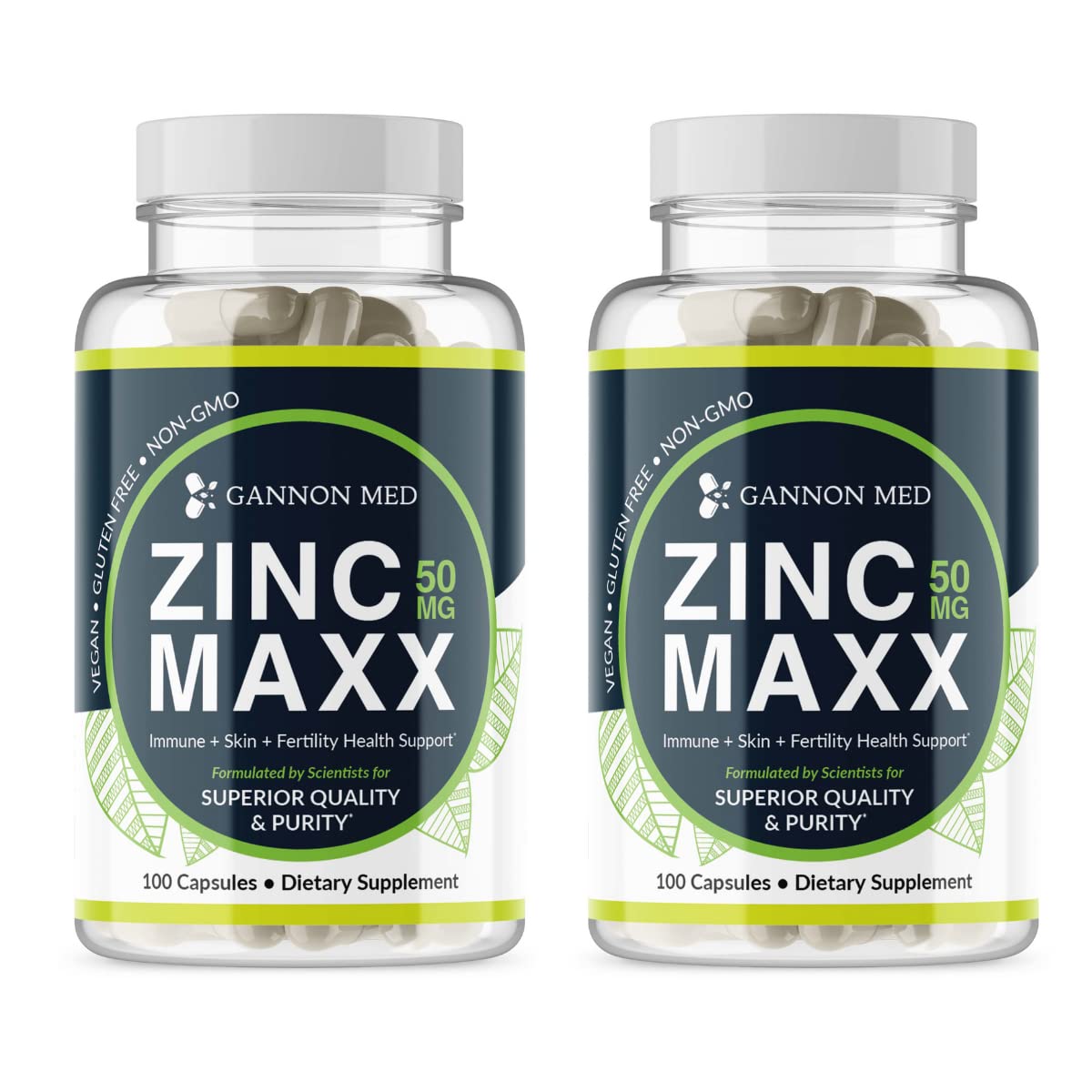 GANNON MED Zinc Chelate Immune Booster Tablets, 100 Count