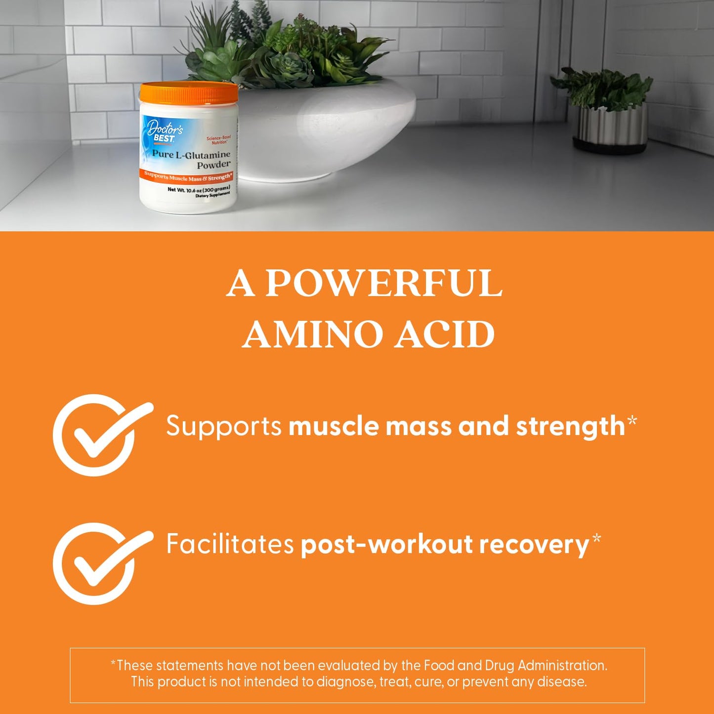 Doctor's Best L-Glutamine Powder 10.6 oz