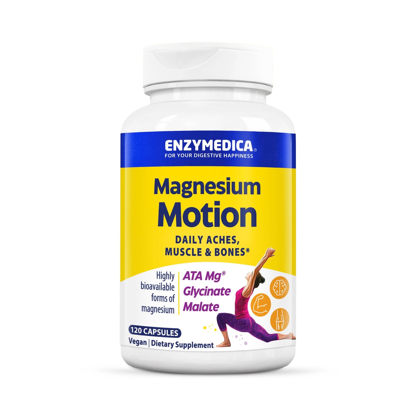 Enzymedica Magnesium Motion Capsules, 120 Capsules
