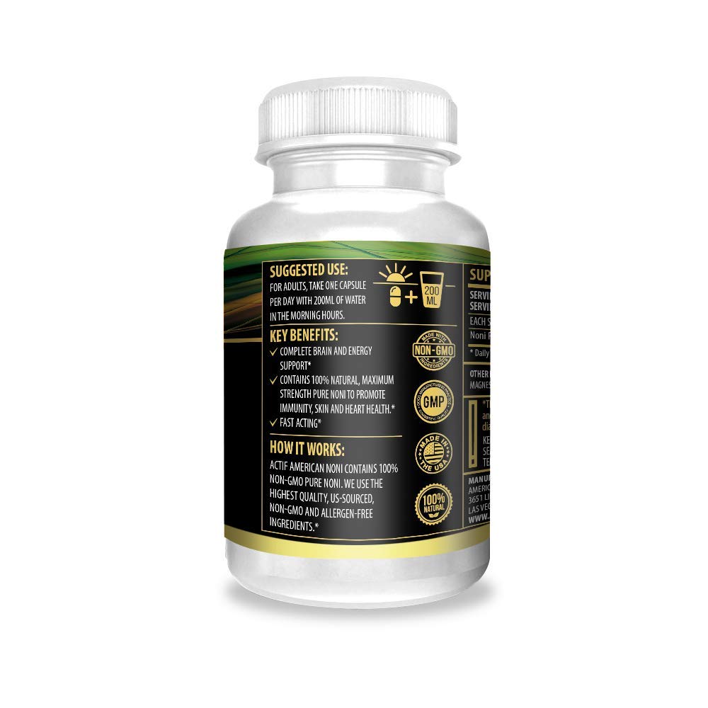 ACTIF Organic Noni Maximum Strength Capsule 120 Count