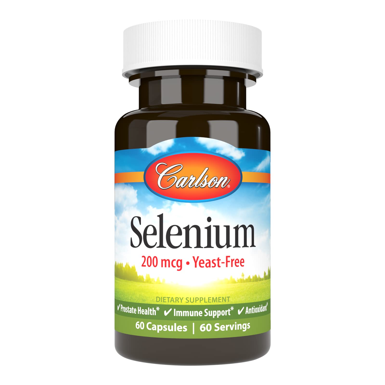 Carlson Selenium 200 mcg Yeast-Free Capsules, 60 Count