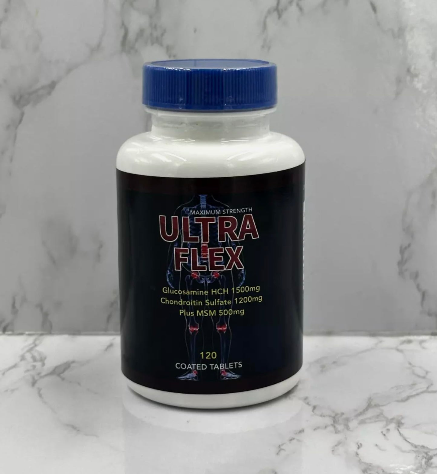 Generic Joint Health & Support Ultra - Flex Supplement with Glucosamine, Chondroitin, Hyaluronic Acid & MSM 120 Tablets
