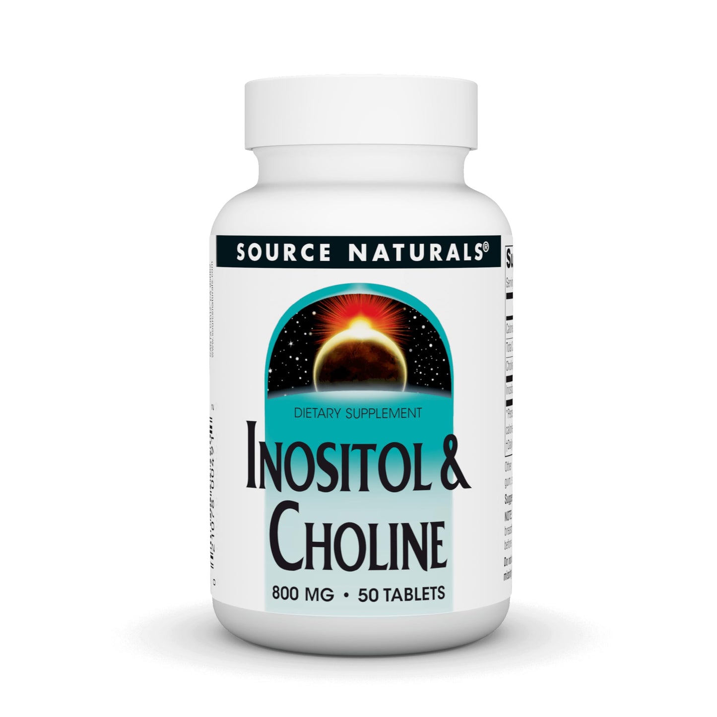 Source Naturals Inositol & Choline 800 mg Tablets, 50 Count