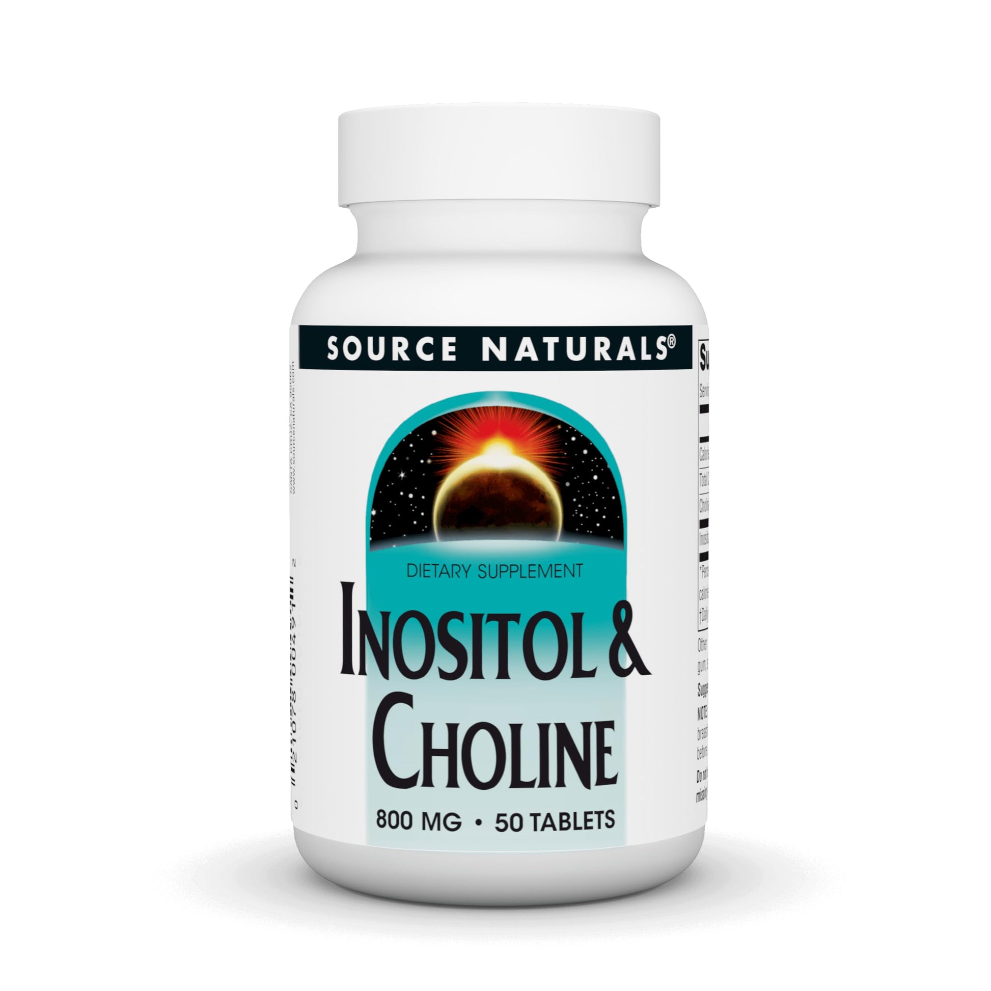 Source Naturals Inositol & Choline 800 mg Tablets, 50 Count