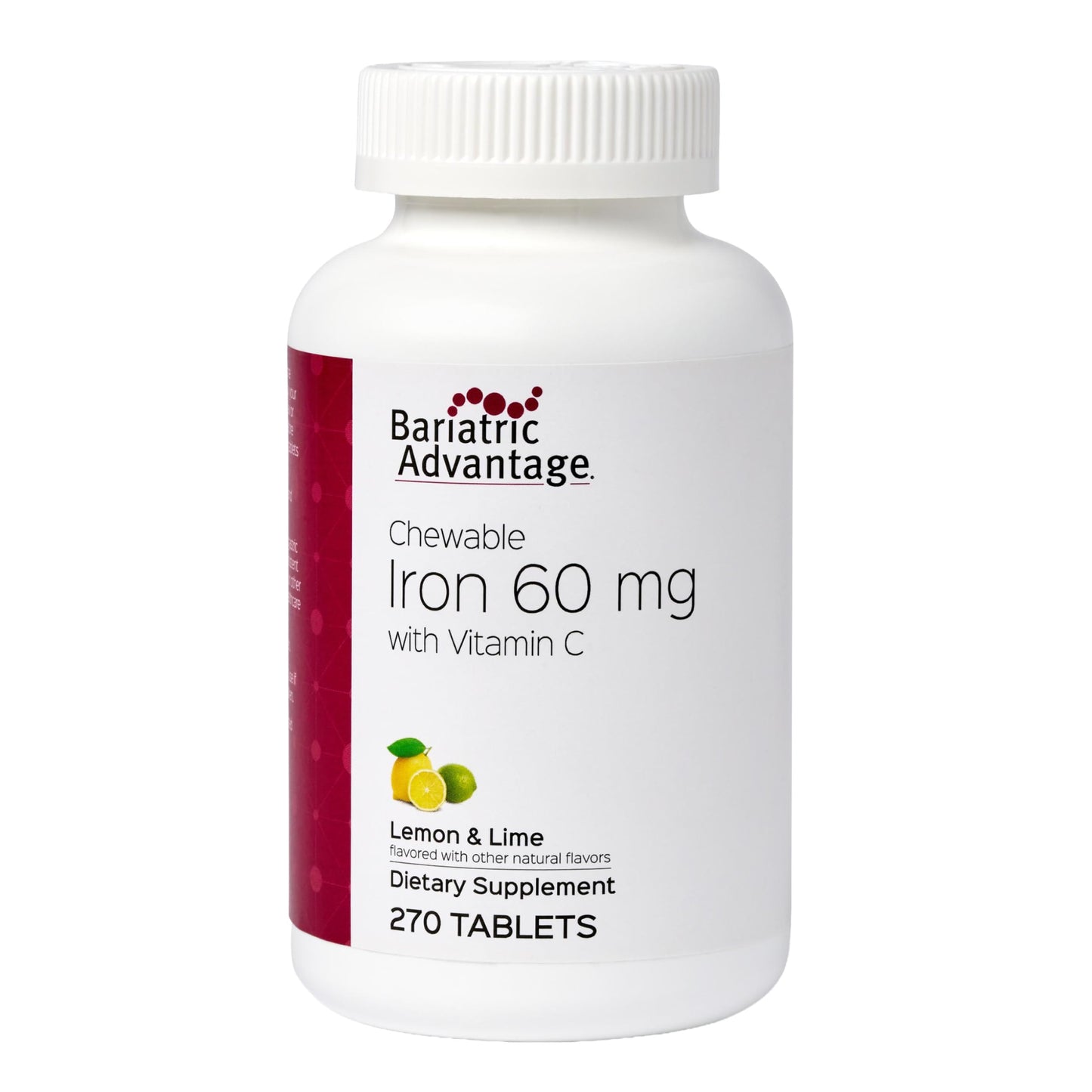Bariatric Advantage Carbonyl Iron 60 mg Supplement with Vitamin C, 270 Tablets