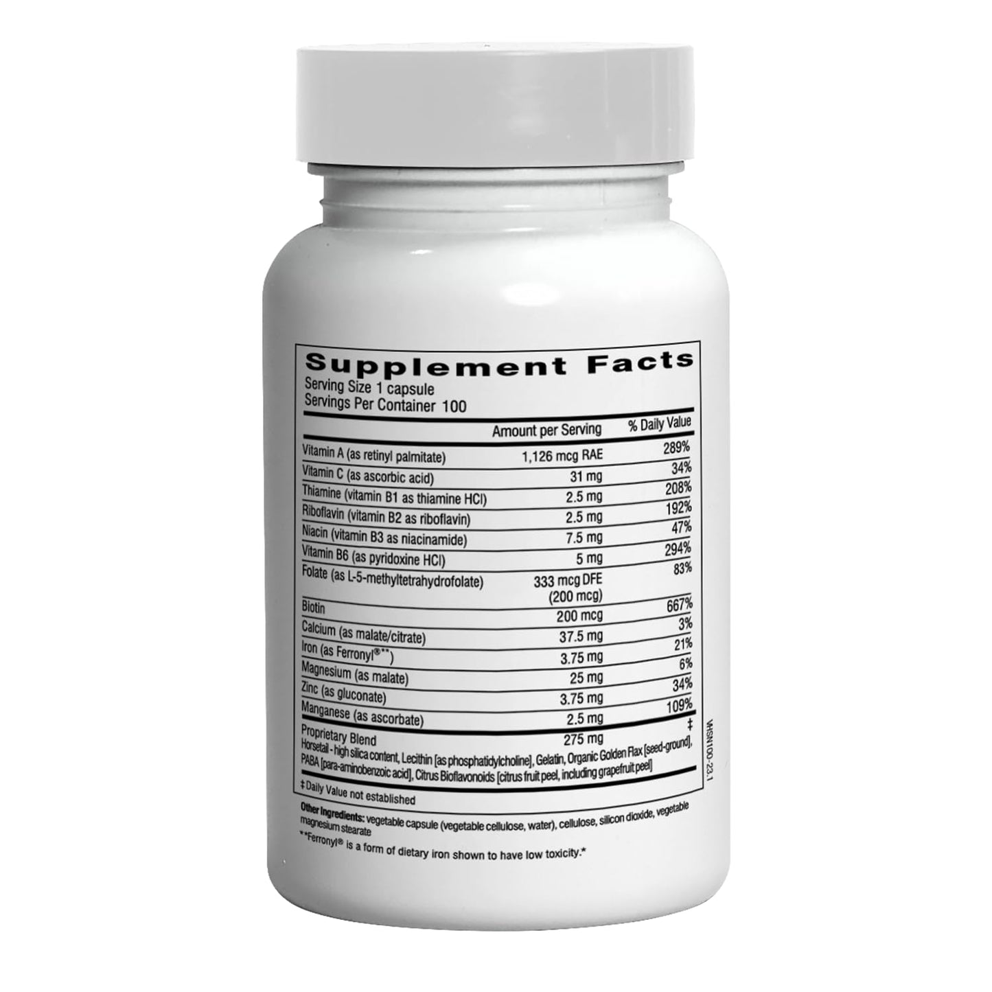 Doctor Wilson's Original Formulations Dr. Wilson's Hair, Skin & Nails Plus Formula 100 Capsules