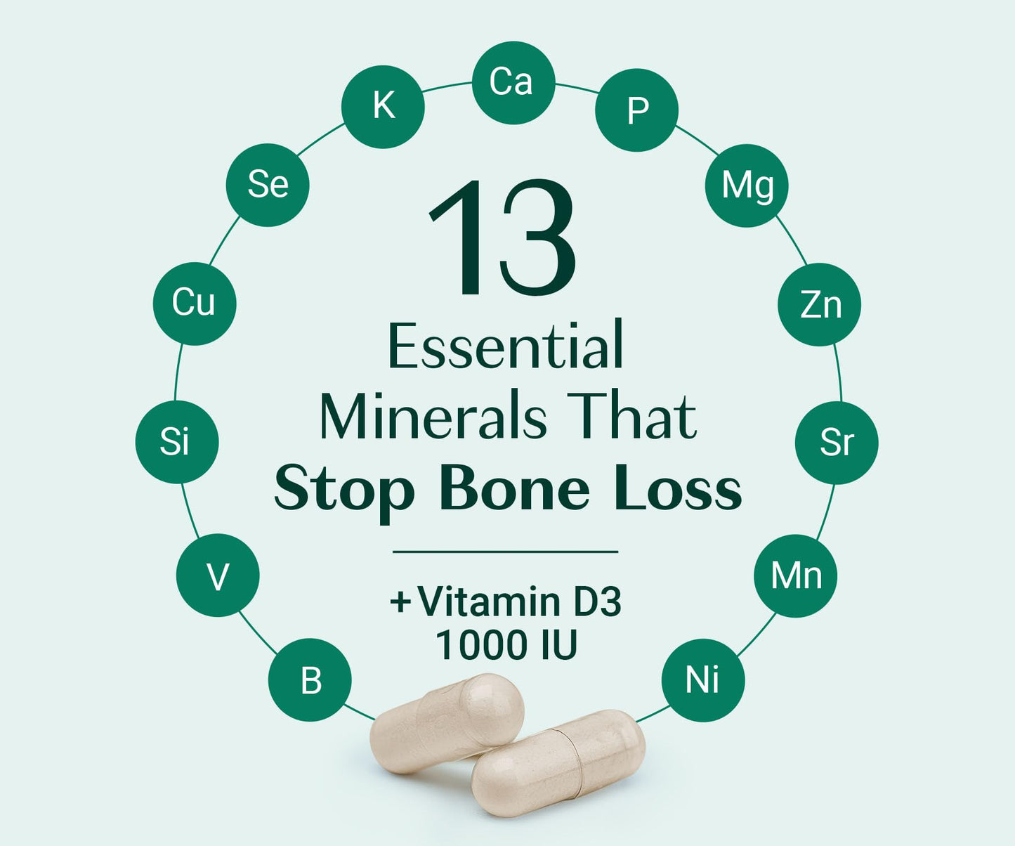 ALGAECAL Plant Based Calcium Supplement for Women & Men - Organic Calcium 750mg with Vitamin D3 1000 IU, 13 Minerals for Bone Strength, Bone Health Support, 270 Capsules