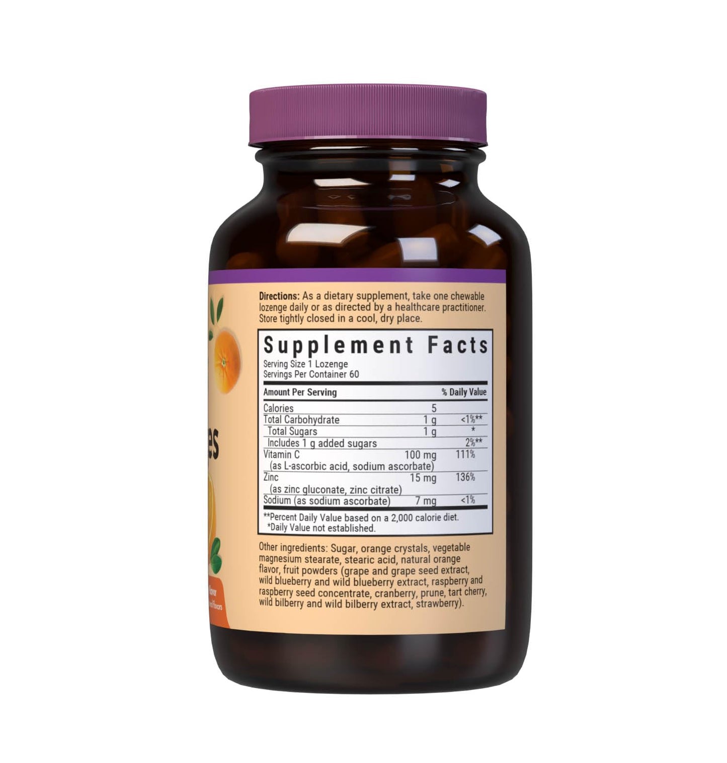 BlueBonnet Earthsweet Zinc Lozenges Gummy, 60 Count