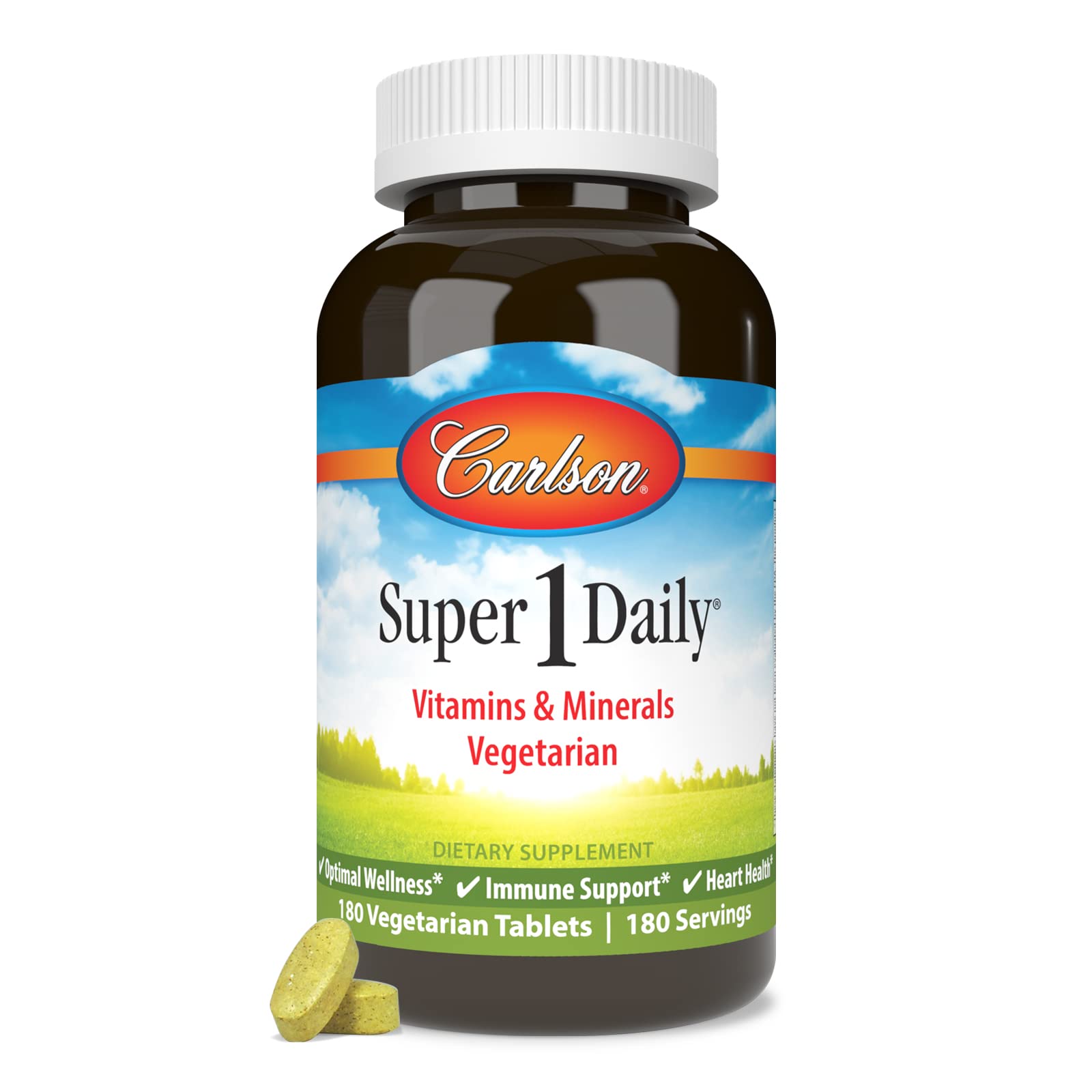Carlson Super 1 Daily Vegetarian Multiple Formula 180 Tablets