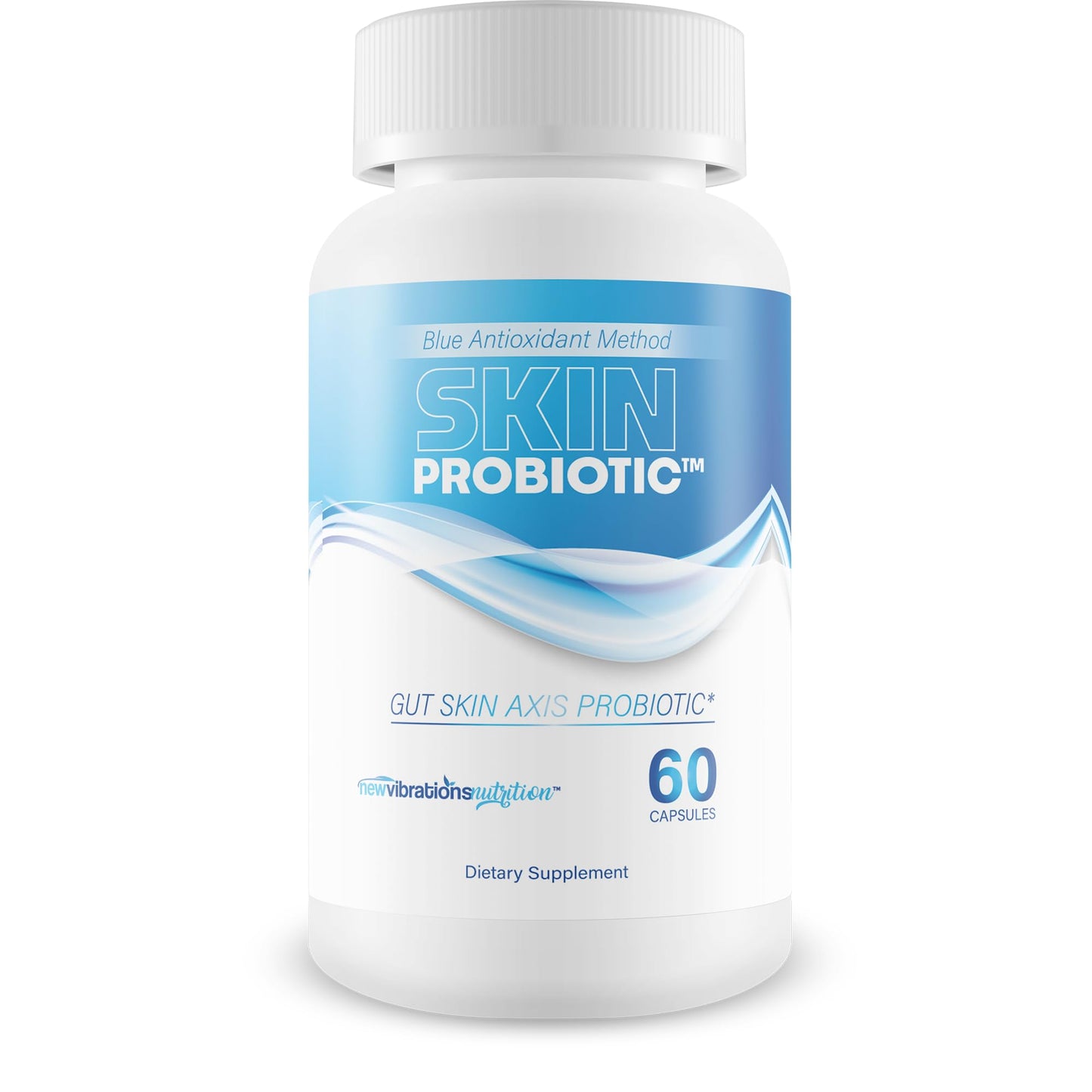 New Vibrations Nutrition Skin Probiotic Capsule, 60 Count