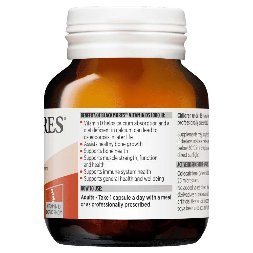 Blackmores Vitamin D3 1000IU Capsule, 60 Capsules