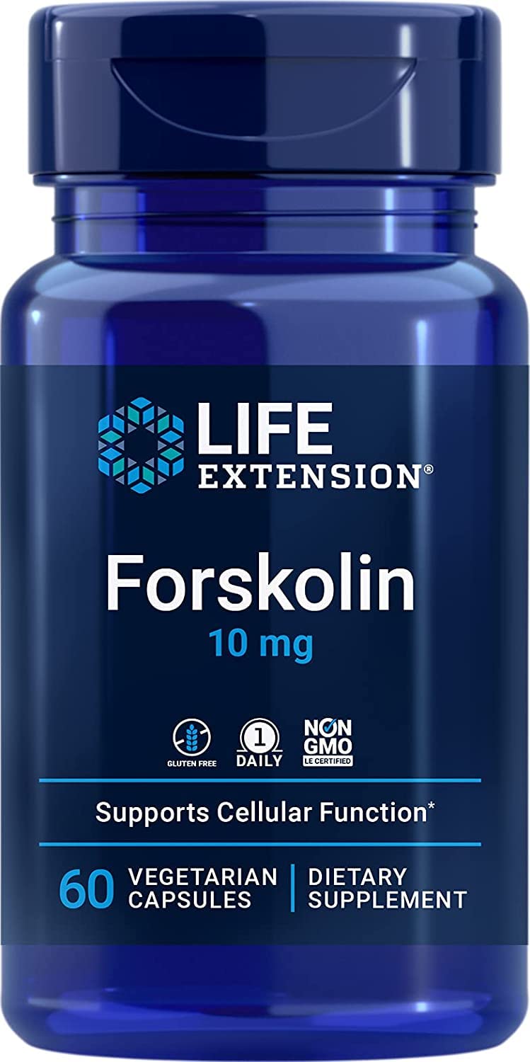 Life Extension Forskolin 10 mg Vegetarian Capsules 120 Count